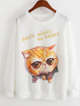 CAT KISS FISH SWEATSHIRT